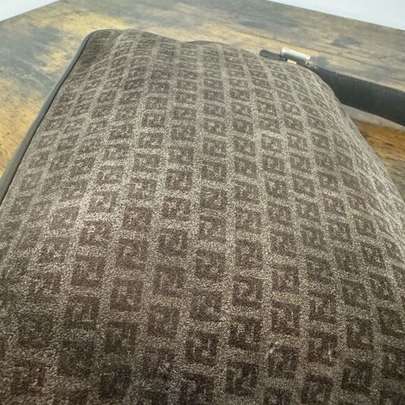 Fendi FF Vintage Suede Leather Shoulder Bag Brown - Picture 15 of 16